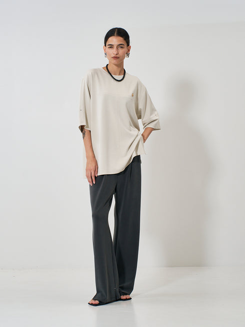 【 予約:2月上旬 】STITCH WORK TEE /Y261-82020